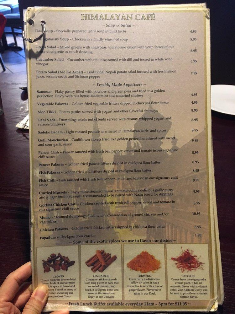 Himalayan Cafe меню