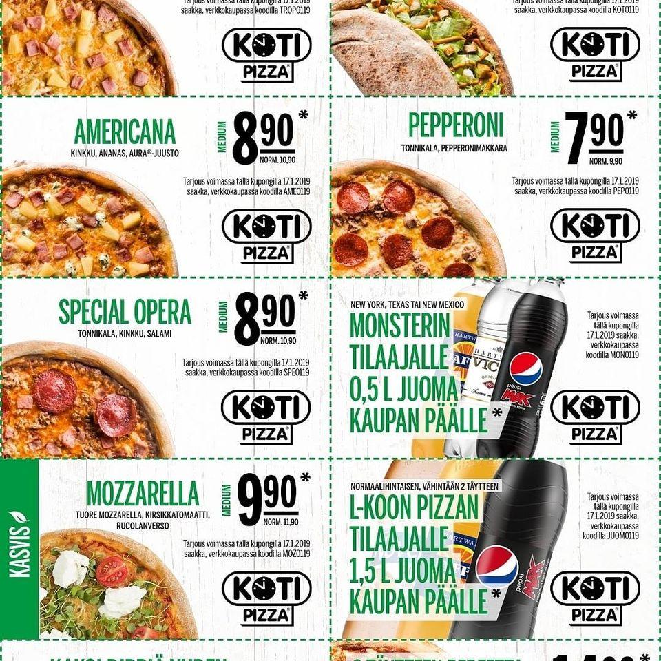 Kotipizza Rajamäki меню