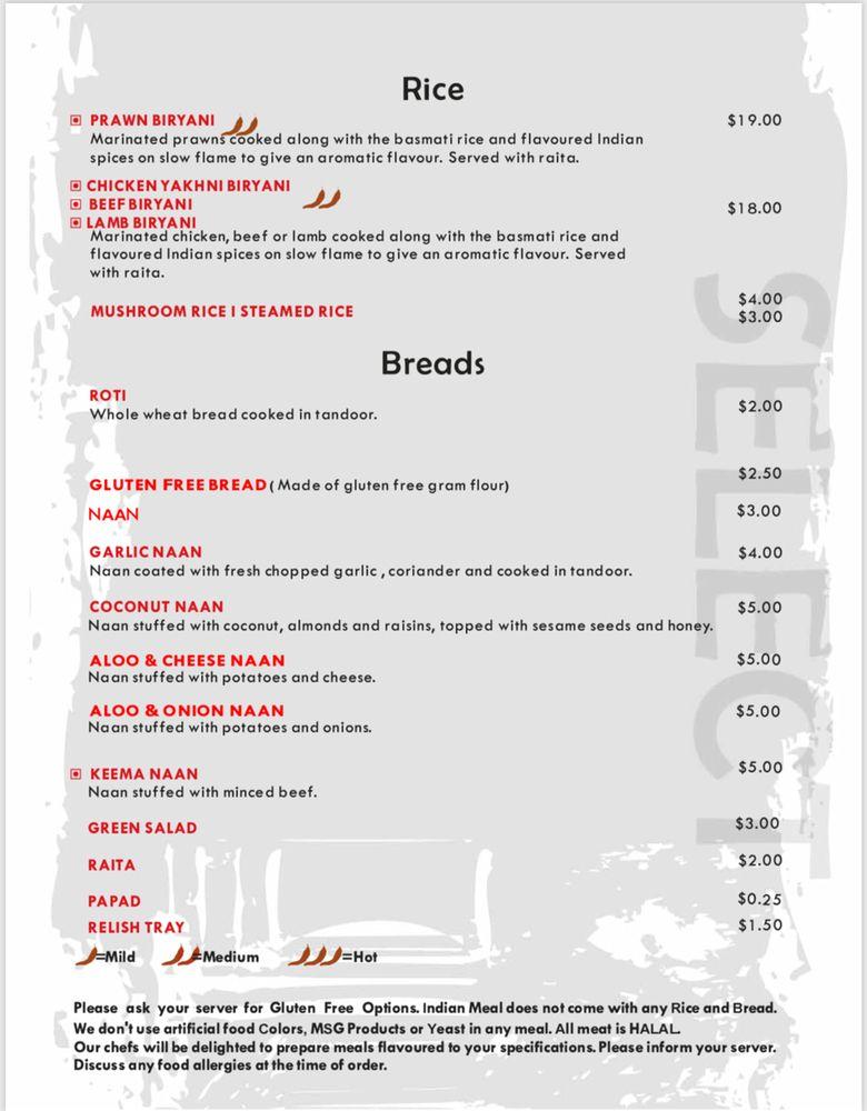 Cafe Select меню