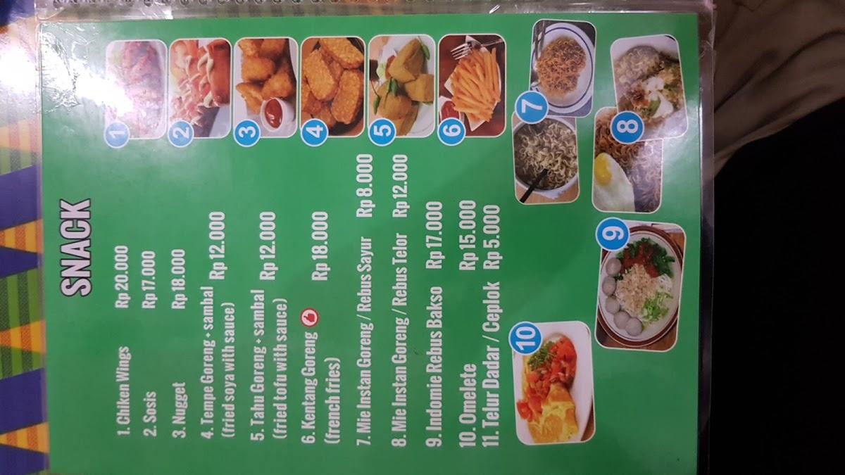Menu Cafe меню