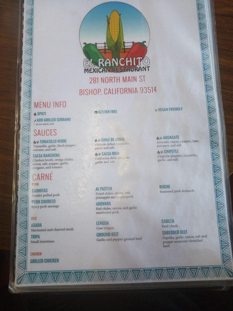 El Ranchito меню
