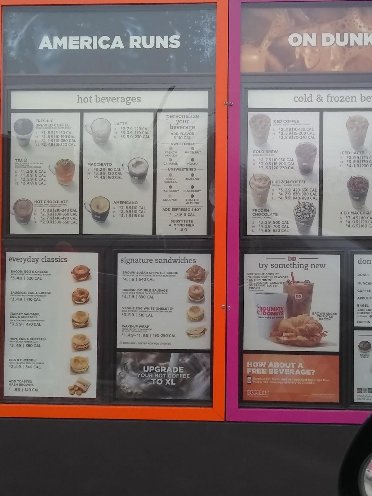 Dunkin' меню