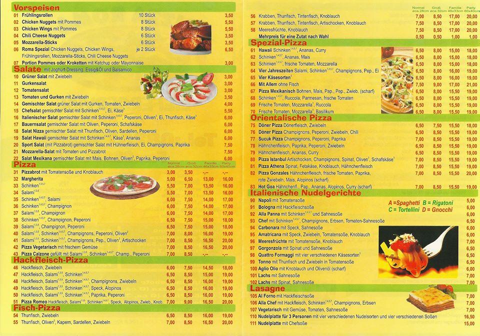 Pizzeria Roma меню