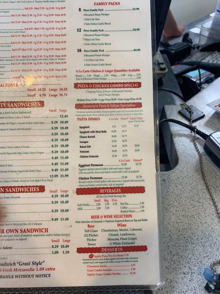 Graziano's Pizza Restaurant меню
