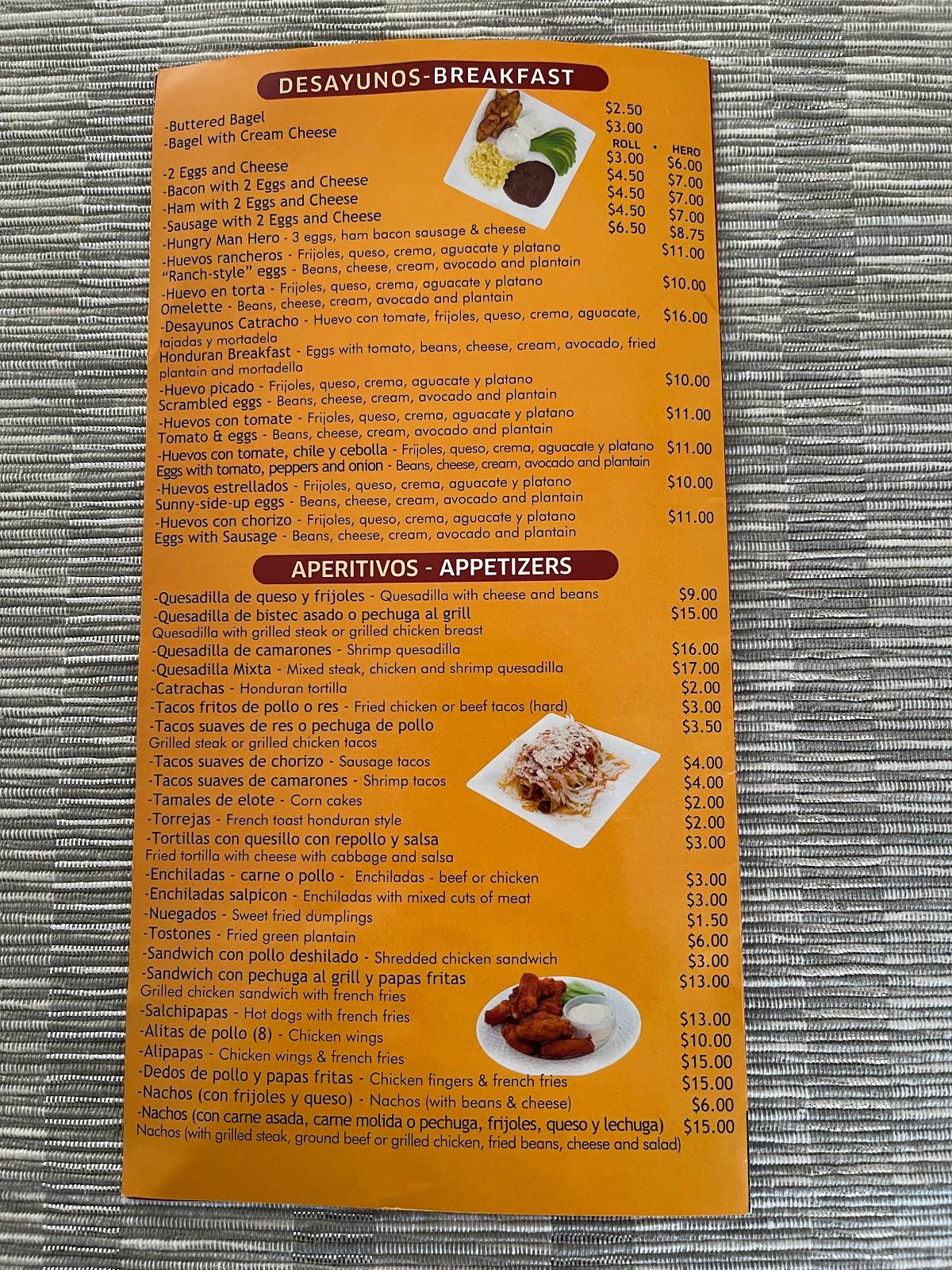 Restaurant меню