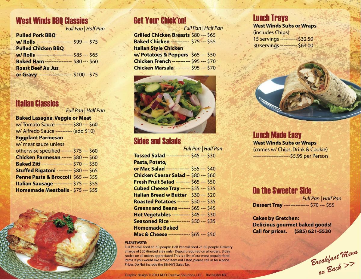West Winds Cafe меню