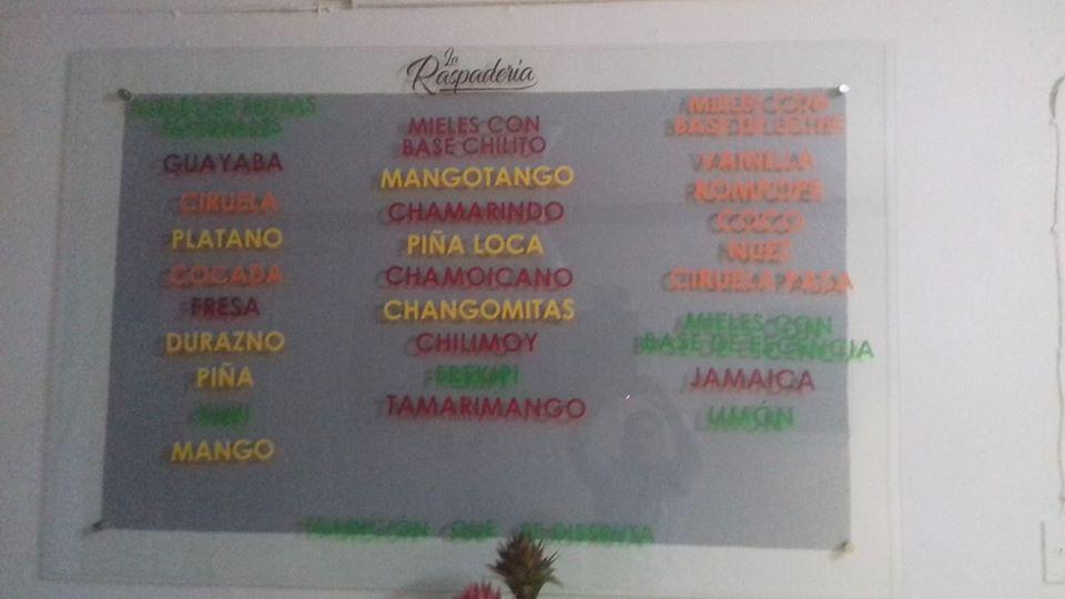 La Raspaderia меню