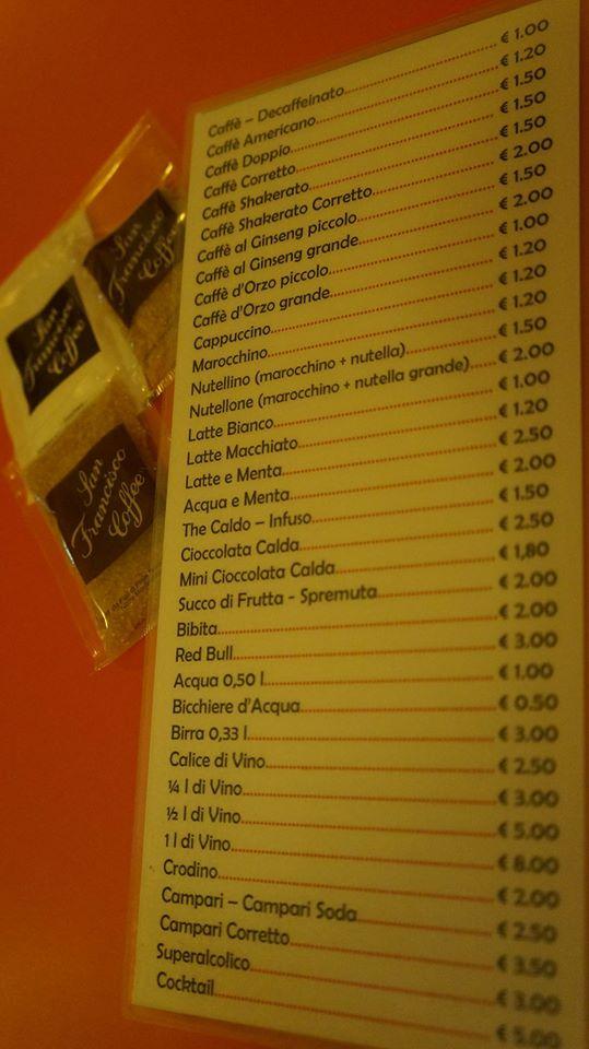 Deep Bar Turin меню