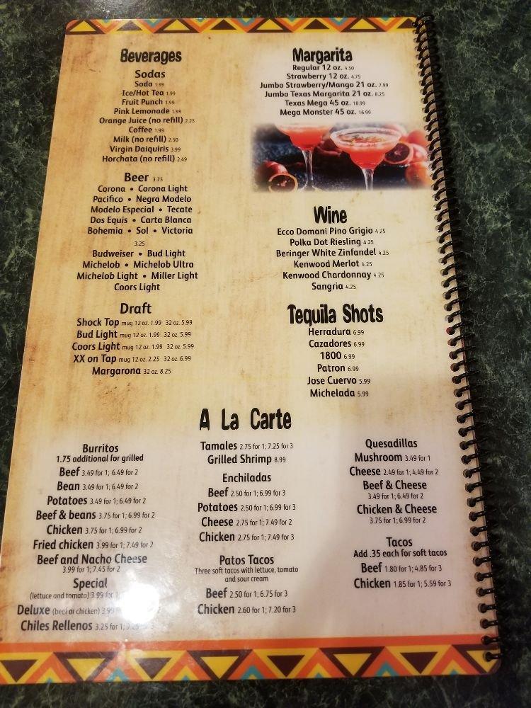 El Ranchero меню
