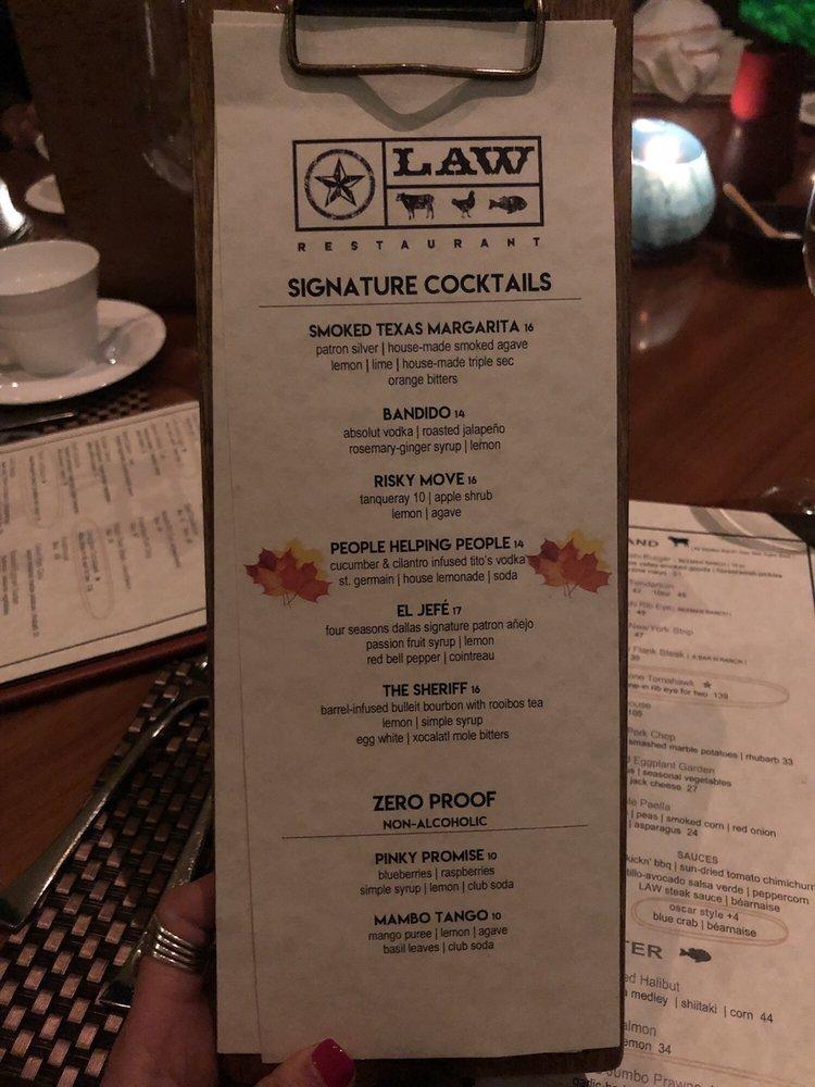 LAW меню