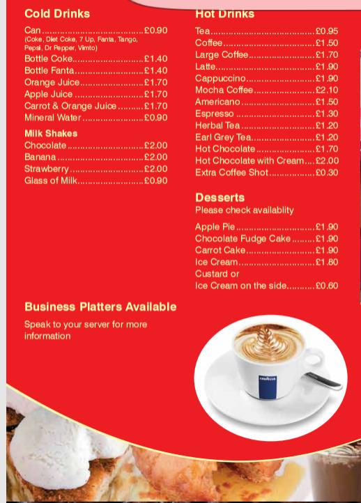 Coffee Express меню