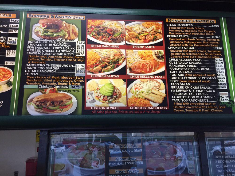 El Ranchero Restaurant меню