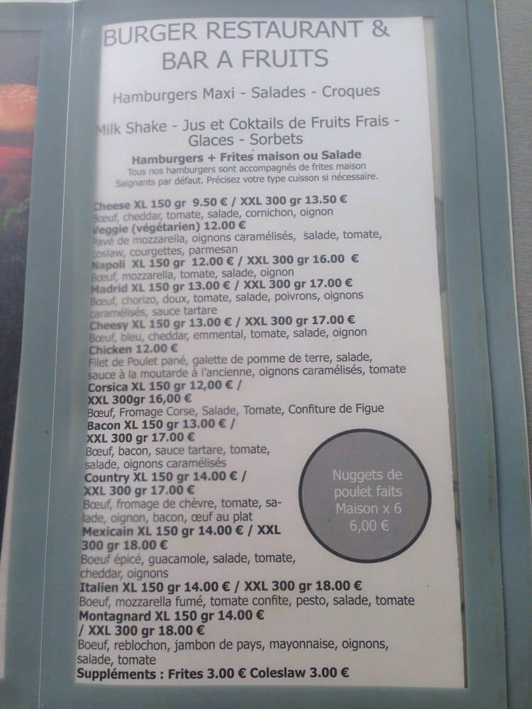 Burger Bar меню