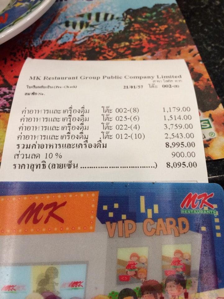 MK restaurant สาขา Big c ตาก меню