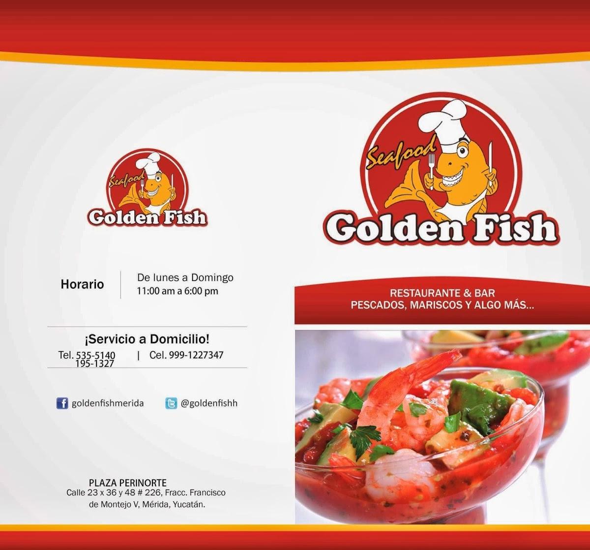 Restaurante golden fish Merida меню