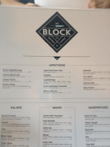 The Block меню