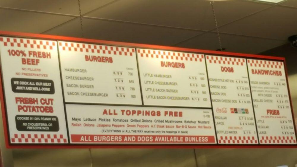 Five Guys меню