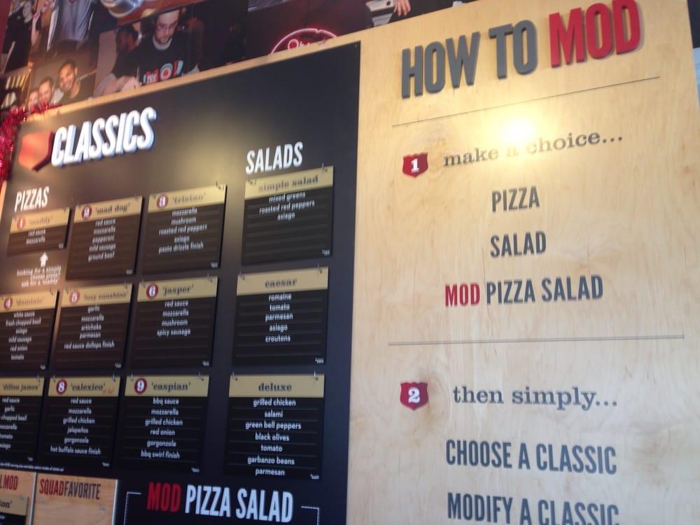 MOD Pizza меню