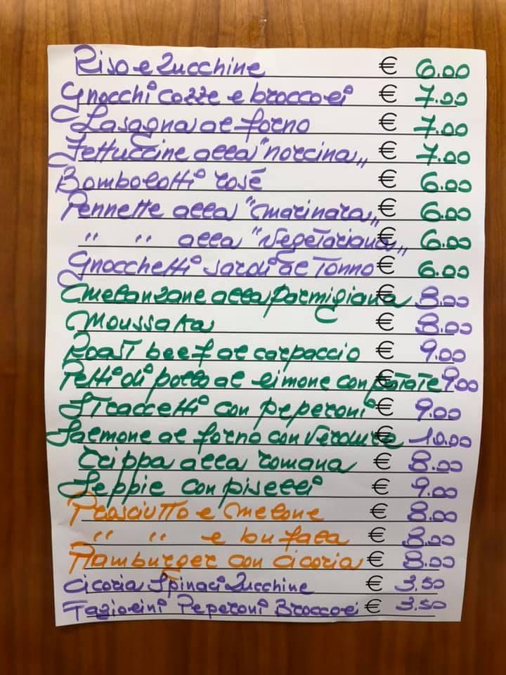 Lo Spuntino Ristobar меню