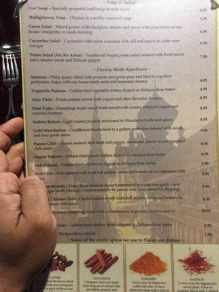 Himalayan Cafe меню
