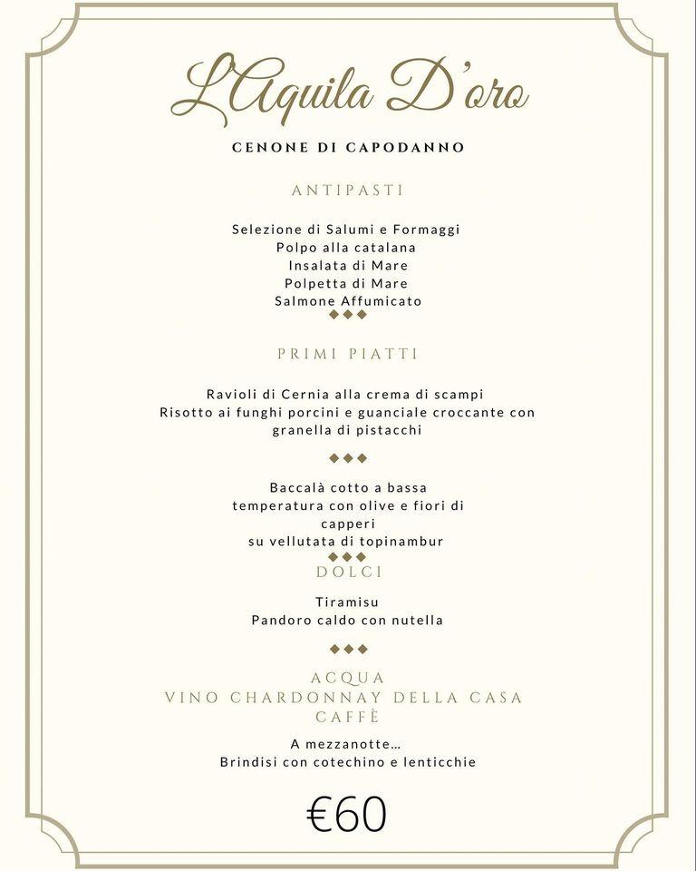 L’Aquila d’oro меню