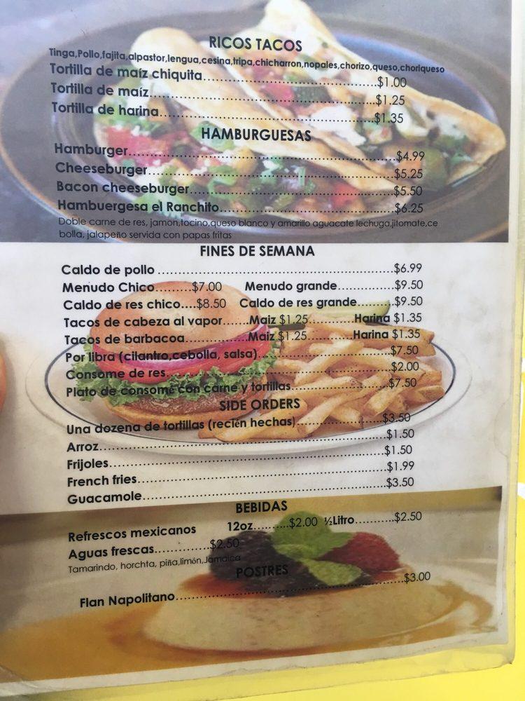 Tortas Y Tacos меню