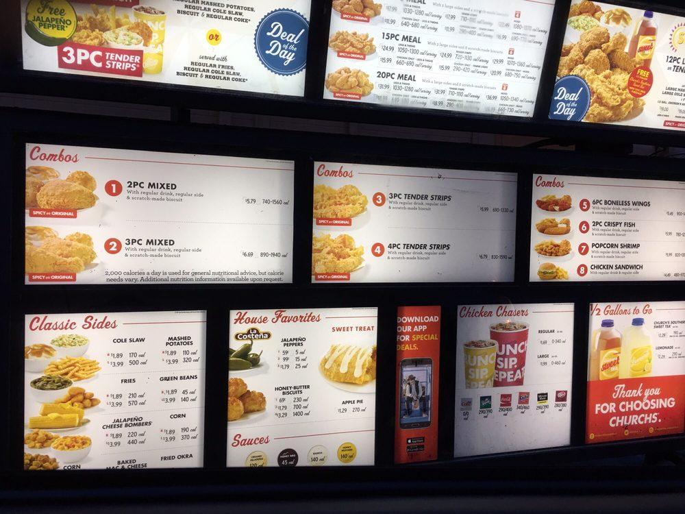 Church's Texas Chicken меню