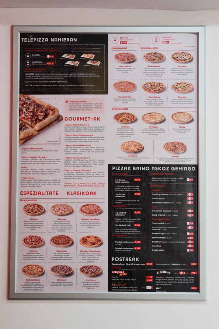 Telepizza меню