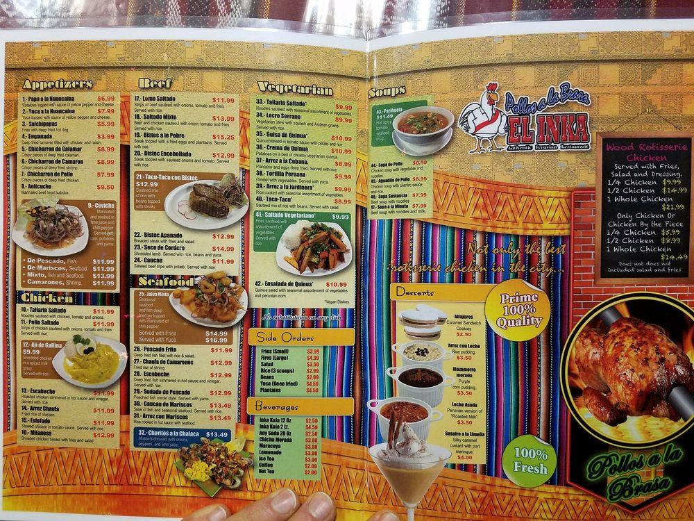 El Inka Peruvian Cuisine меню