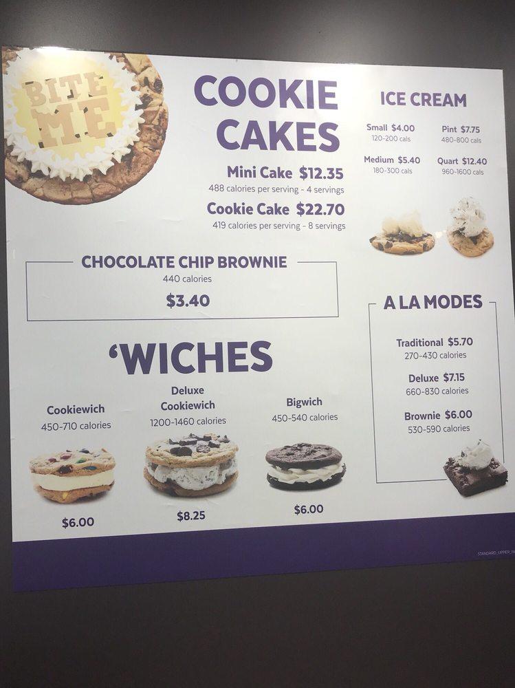 Insomnia Cookies меню