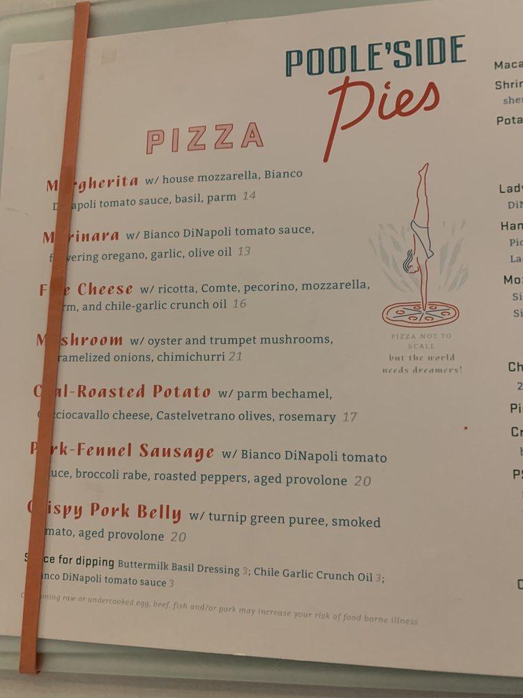 Poole’side Pies меню