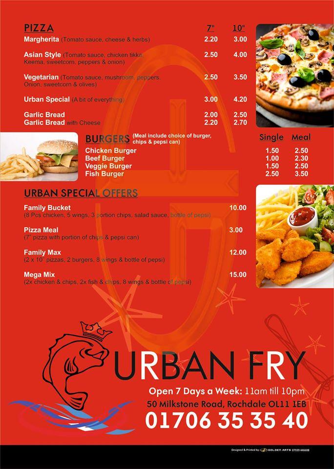 Urban Fry меню