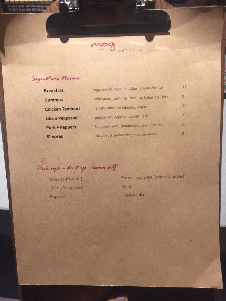 Bar Moxy меню