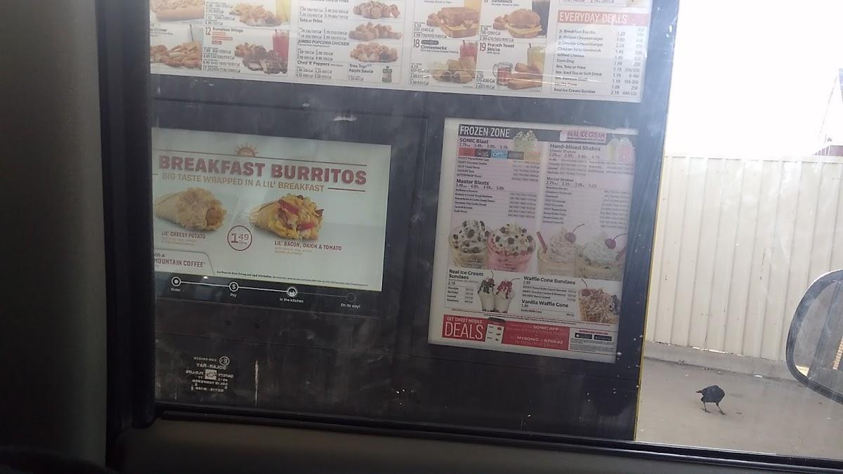 Sonic Drive-In меню