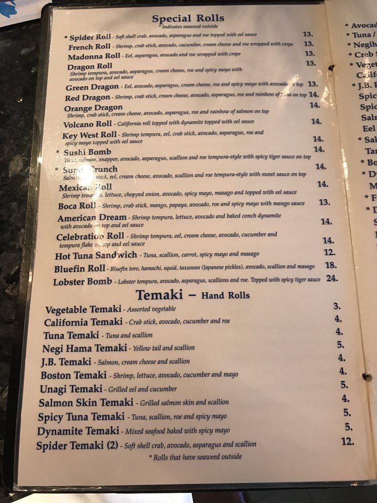 Bluefin Sushi меню