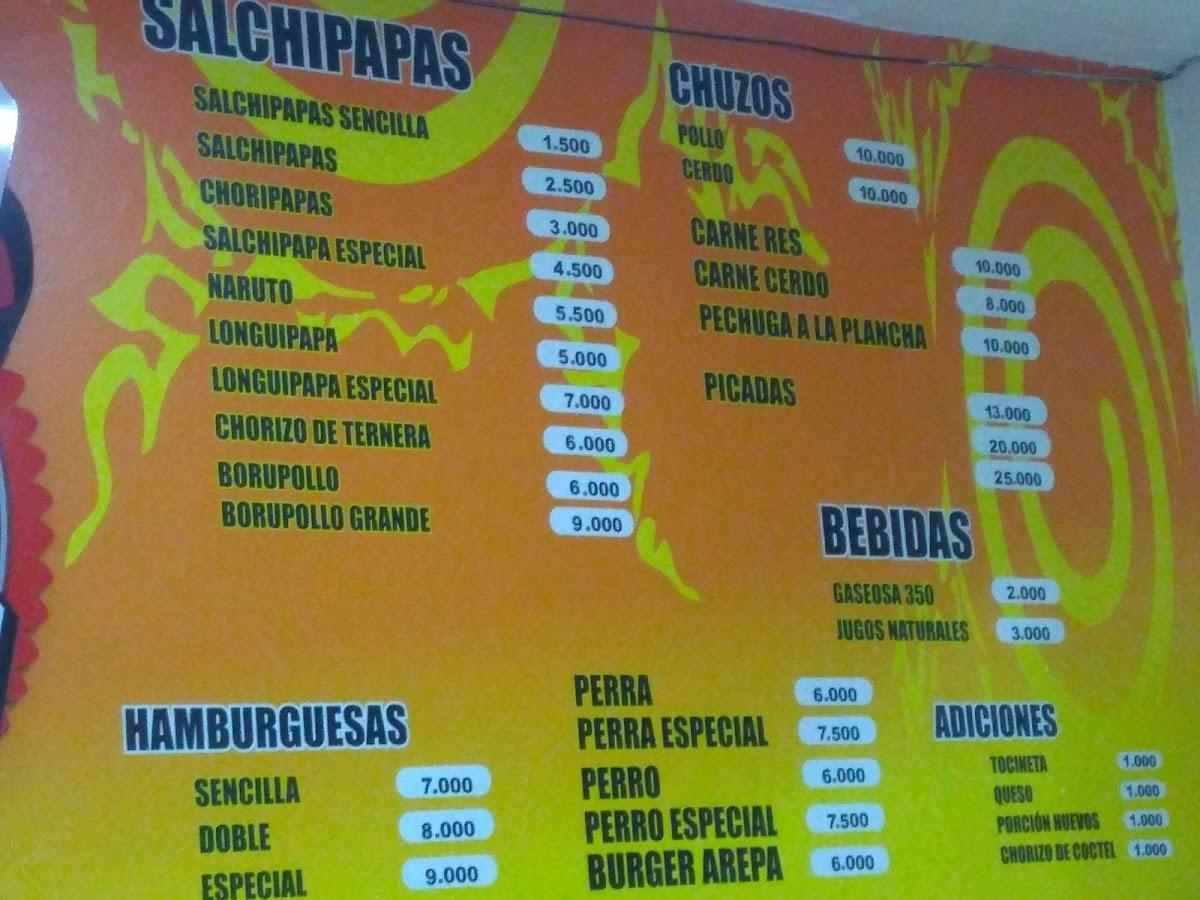 NARUTO COMIDAD RÁPIDAS меню