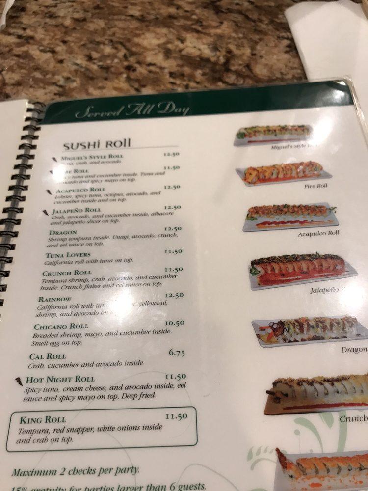 SUSHI MIGUEL'S STYLE меню