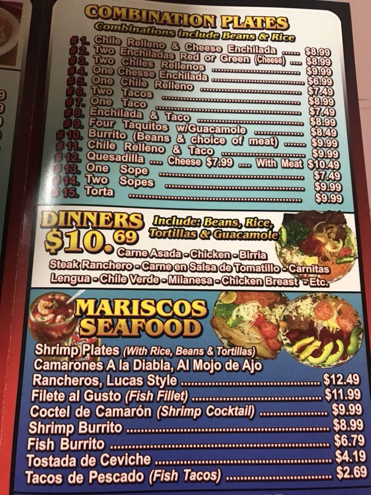 Taco Lucas меню