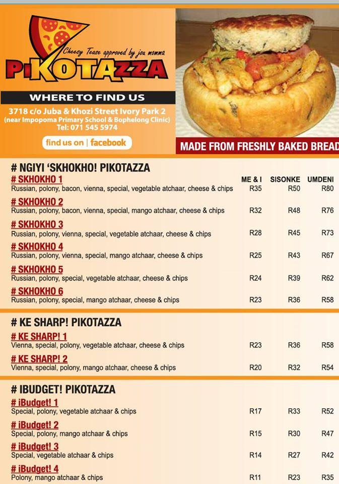 Pikotazza меню