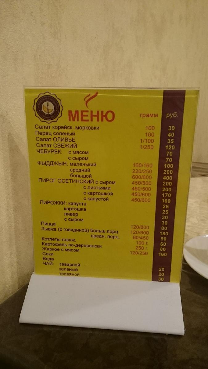 Агенство меню
