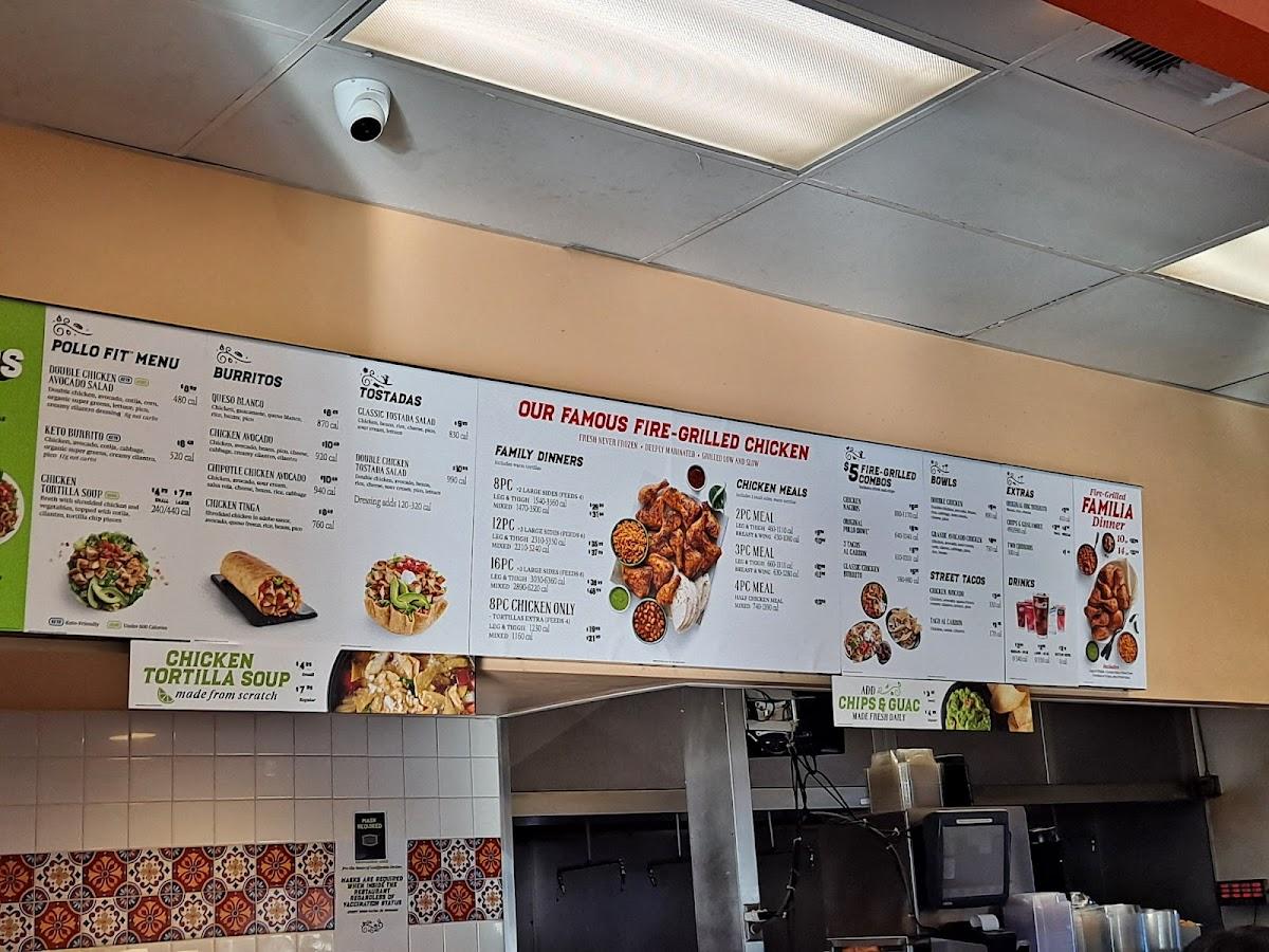 El Pollo Loco меню