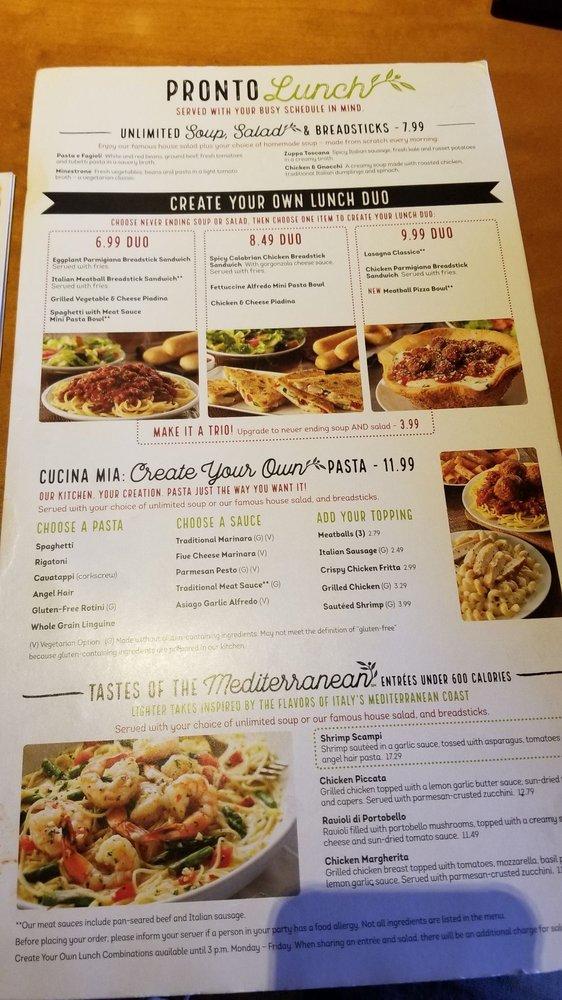 Olive Garden Italian Restaurant меню