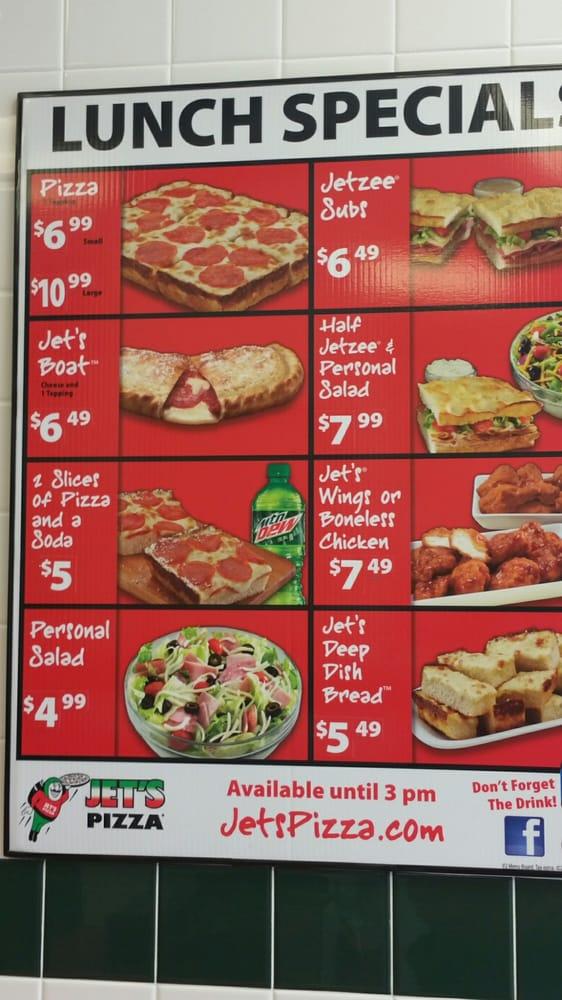 Jet's Pizza меню