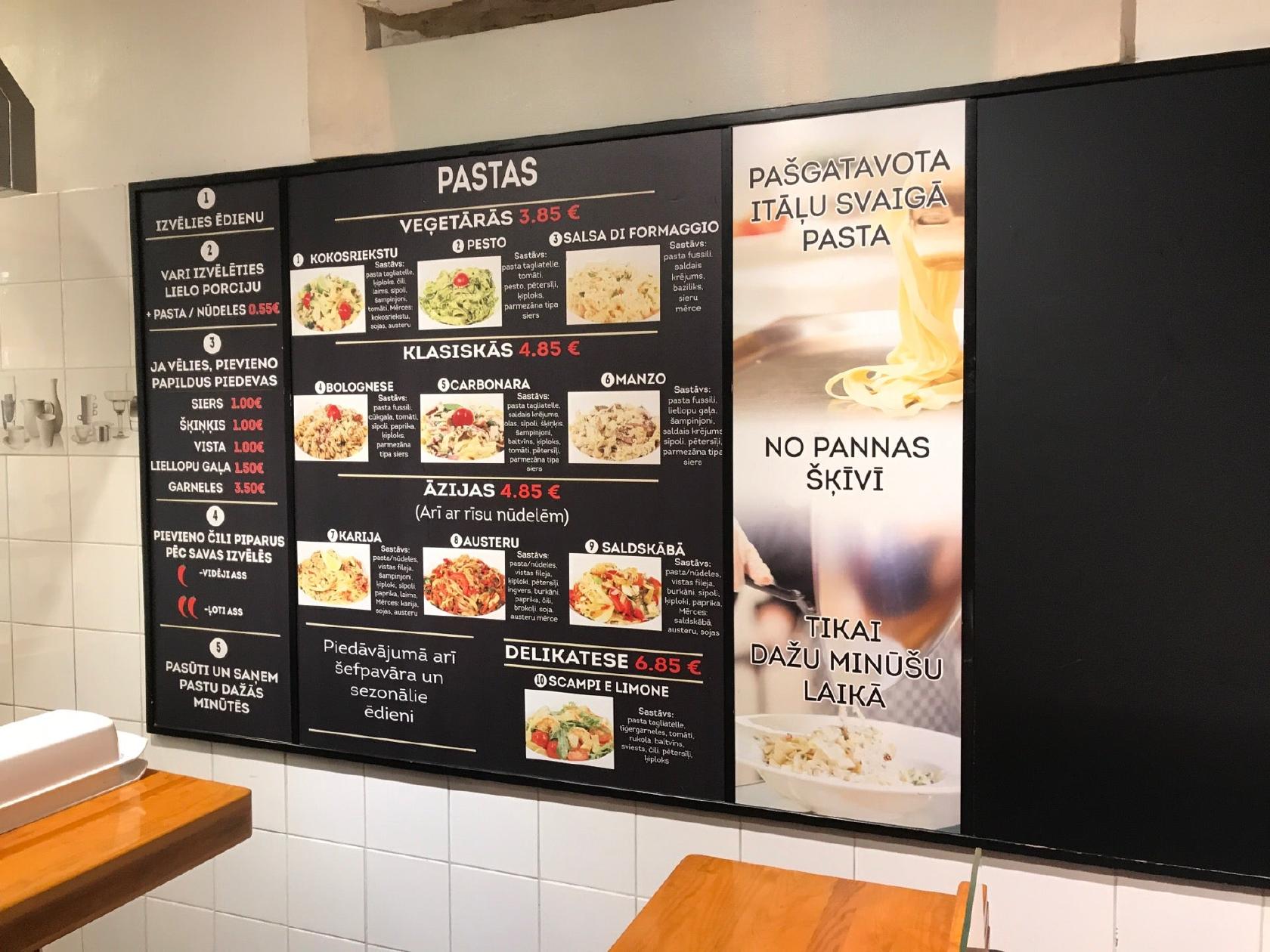 Delicio Tērbatas-pusdienu restorāns меню
