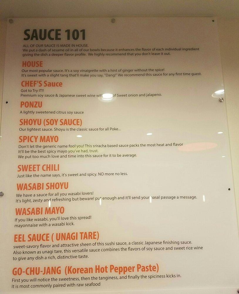Poke Bar меню