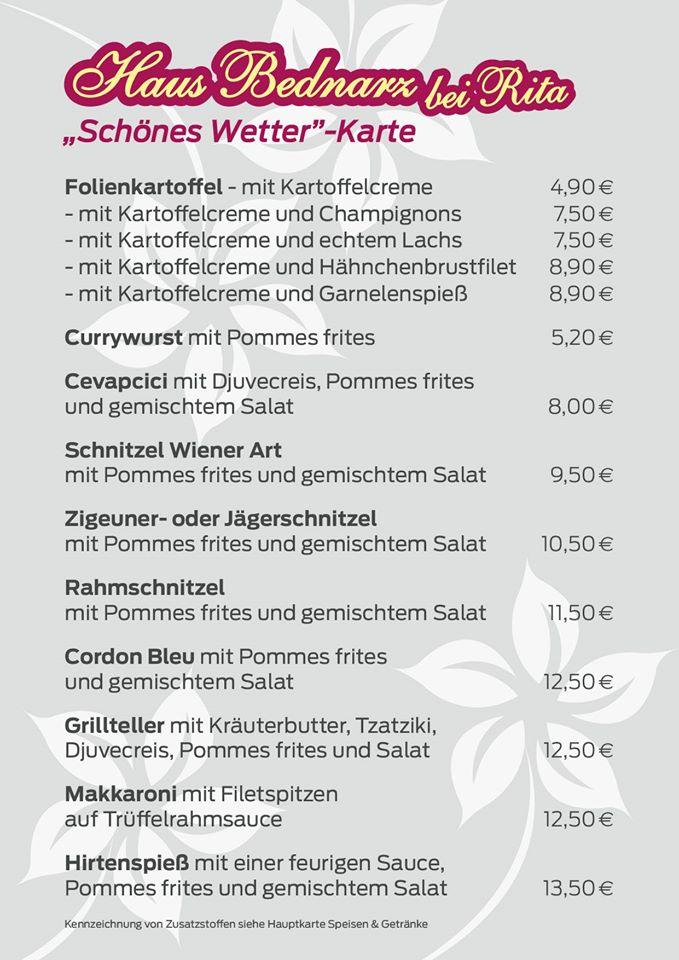 Haus Rita Bottrop меню