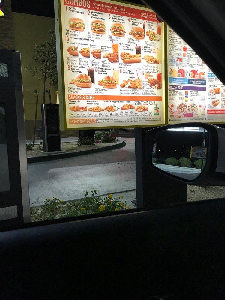 Sonic Drive-In меню