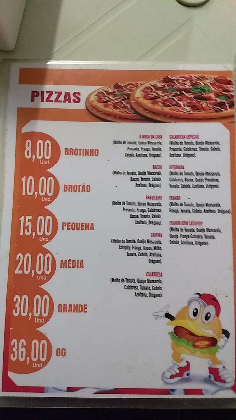 D. Lanches меню