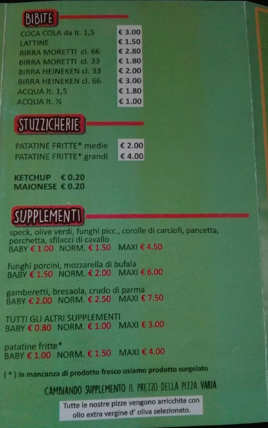PIZZERIA MASTRO PIZZA RAGUSA меню