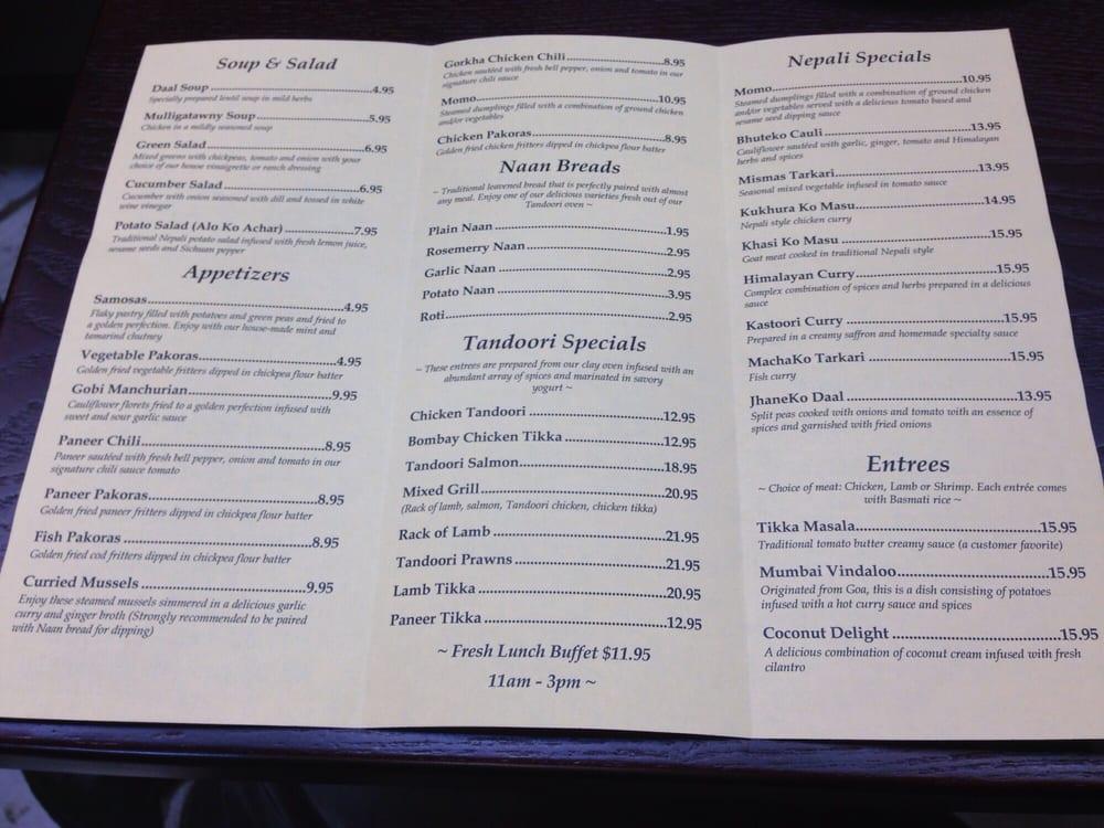 Himalayan Cafe меню